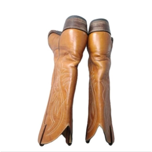 Justin Western Cowboy Boots Men\'s Size 8.5 B Brown Leather main image 9
